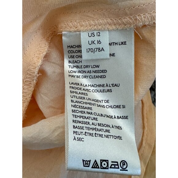 Free People Martine Flirt Tie Dye Skirt Peach Side Zip Light 12 - Picture 6 of 7